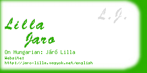 lilla jaro business card